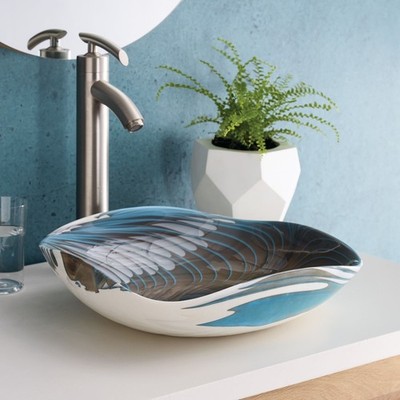 Native Trails MG1515 Murano 14-3/4'' Specialty Glass Vessel - Shoreline