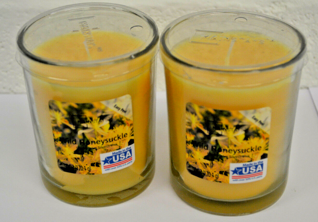 Box Of 6 Honeysuckle Scented Candles Each 6 oz  Free Postage