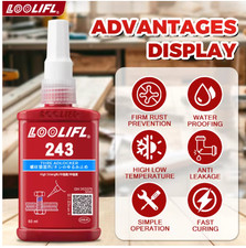 Loctite 243 Blue Threadlocker 50ml Medium Strength Oil Tolerant Removable
