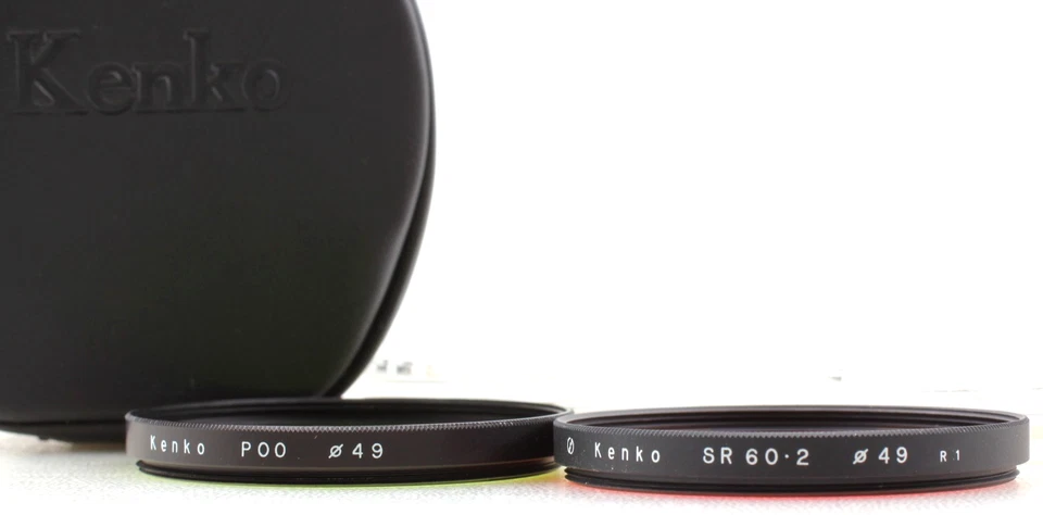 〖MINT〗 Kenko SR 60.2 R-1 Red P00 Yellow 49mm Lens Filter Set w/Case From JAPAN - Image 2 of 4