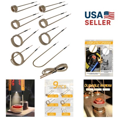 Versatile 7 Coils Induction Heat Kit with 2 Free Forming Coils for Efficient Use
