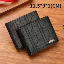 PU Leather Wallets Purses Men Women Business Foldable Multi-Card Wallet Picture
