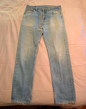 Levi  s 501 Original Fit Button Fly Light Wash Blue Denim Jeans Cotton Vintage