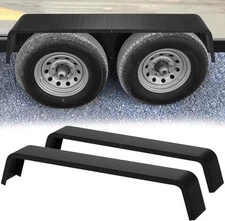 2Pcs Diamond Tread Plate Detachable Tandem Axle Trailer Fenders 10"x72"x13"