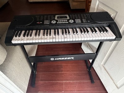 Hamzer 61-Key Electronic Keyboard w/ Built-in Speakers & Stand, Black