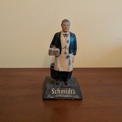 Vintage Schmidt's Of Philadelphia Ale Beer Metal Bottle Holder Man Holding Beers