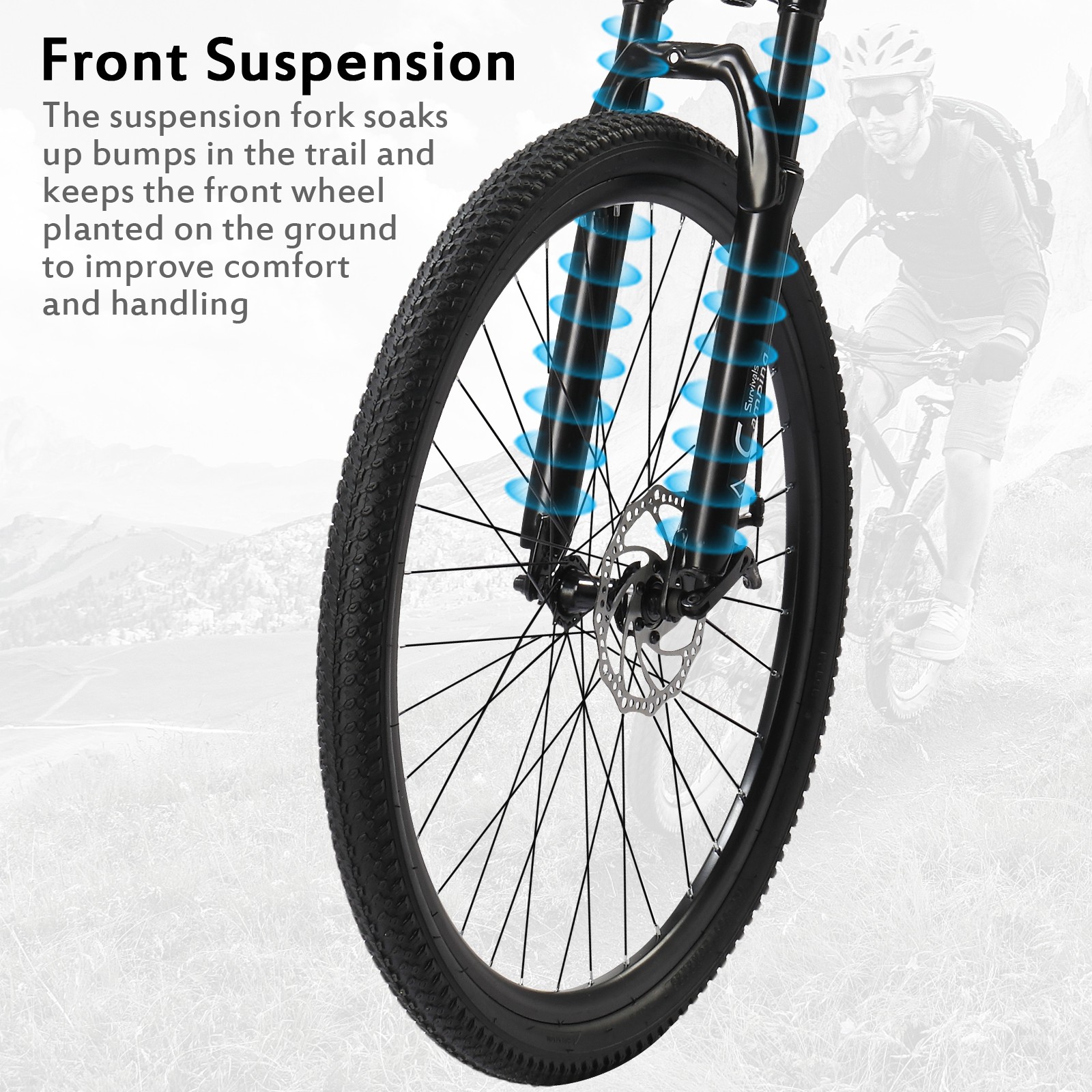 26-Inch Mountain Bike 21 Speed Aluminum Alloy Frame Mountain Bicycle