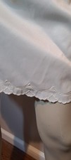 Vintage Beige Taffeta Mini Half Slip Van Raalte Small Scalloped Stitched Hem