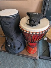 MEINL Rope Tuned Djembe with Synthetic Shell 14 in. Pharaoh's Script