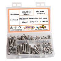 M6 Schrauben Set 304 Edelstahl Schrauben Und Muttern Set - Rostfrei Maschinensch
