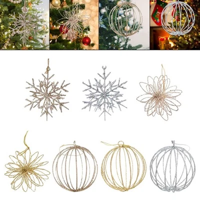 Décoration de sapin de Noël robuste et pailletée pour les fêtes fin - Photo 1/2