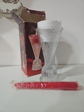 Vintage Avon “Heart & Diamond” Convertible Candlestick New Open Box W/ Candles