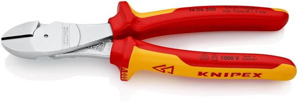 Kraftseitenschneider LäNge 200 Mm Vde Form 0 Mehrkomponenten-HüLlen Knipex-image