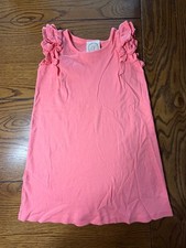 The Beaufort Bonnet Company Parrot Cay Coral Ruehling Ruffle Dress EUC Girls 8