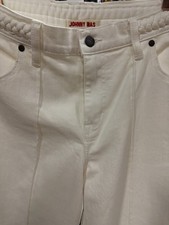 Johnny Was Braided Wide Leg White Denim Pants Size 30 Women  s