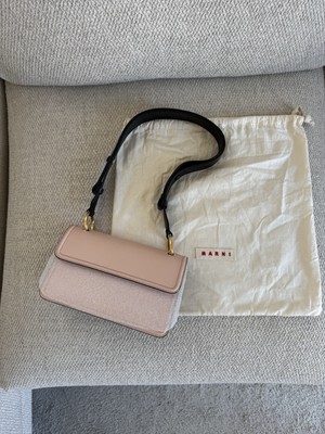 Marni - rosafarbene Handtasche aus Leder Small Beat multicolor