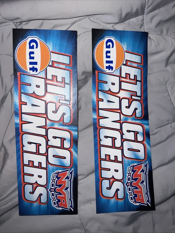 Let’s Go Rangers 2000 Gulf Bumper Sticker 