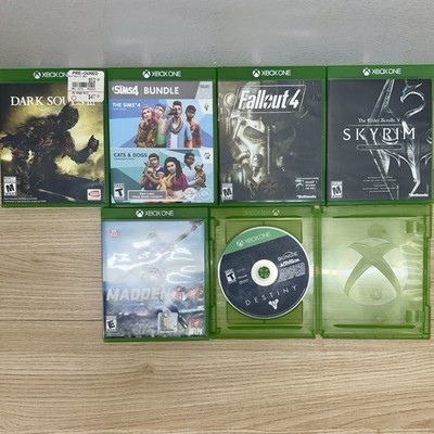 Xbox One Game Lot 6 Games Dark Souls III Fallout 4 Skyrim Sims 4 Destiny Madden
