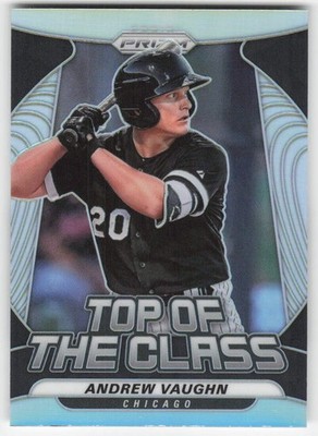 2020 Panini Prizm Top of The Class Silver Prizm Andrew Vaughn #TOC-3 White Sox
