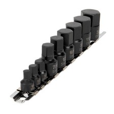 PERFORMANCE TOOL 9PC IMPACT SAE HEX BIT SKT S...