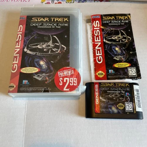 Star Trek: Deep Space Nine Sega Genesis With Clear Case And Manual