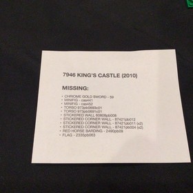 Vintage LEGO Castle Kingdoms 7946 King's Castle (2010) - NOT COMPLETE