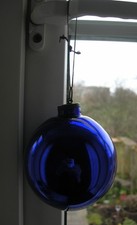 Antique - Witch Ball (Kugel) - Cobalt - C 1870