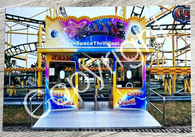 XXL Foto Kasse Achterbahn CYBER SPACE Bruch/Kaiser Maurer 2000 - Kirmes Coaster