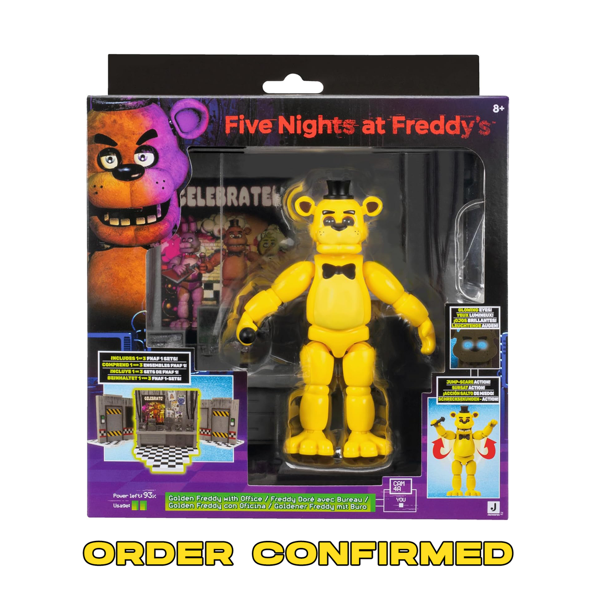2026 Jazwares Five Nights at Freddy's Golden Freddy Office Set 5