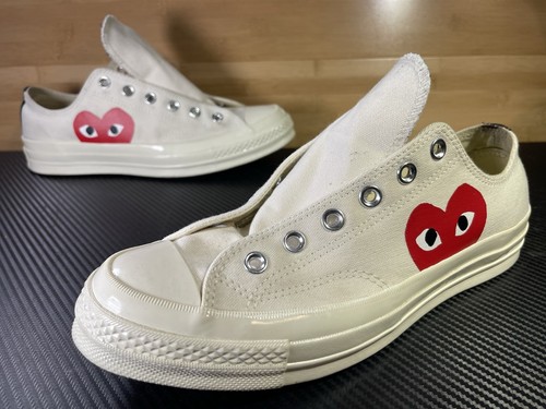Comme des Garçons Play x Converse 70 Low Milk Mens Sz 8 - Picture 1 of 14