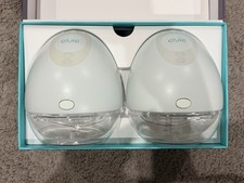 Elvie Double Electric Breast Pump Set White Mint Green with Accessories