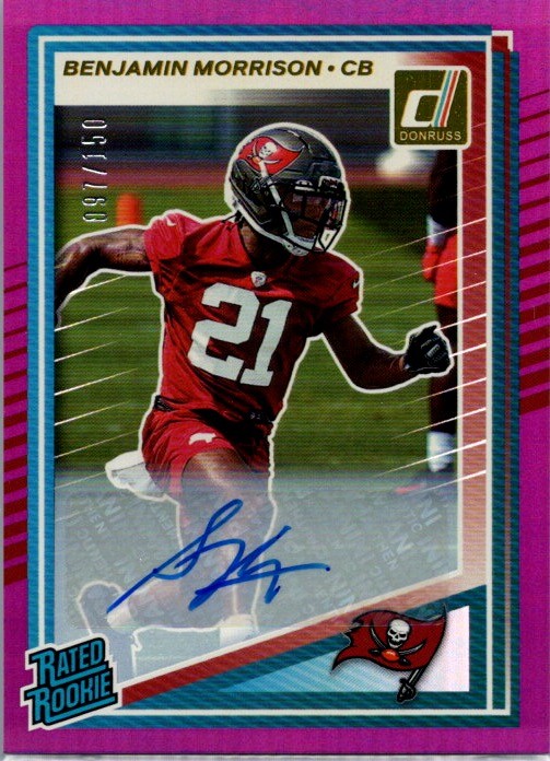 2025 Donruss #361 Benjamin Morrison Rated Rookies Autographs Purple #/150