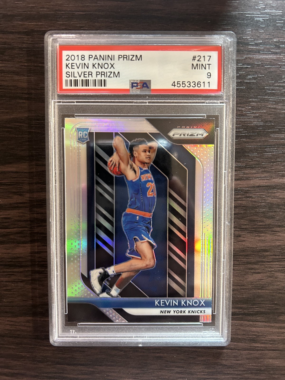 2018-19 Panini Prizm - Kevin Knox #217 Silver Prizm (RC) PSA 9 Mint Knicks