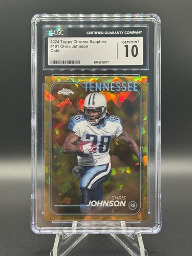 2024 Topps Chrome Sapphire 191 Chad Johnson Gold /50 CGC 10 - Picture 1 of 2
