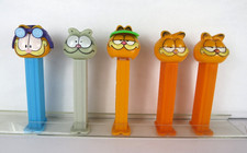 PEZ VTG Euro Gray Green Cap Aviator Garfield Dispensers Austria 3.9 Slovenia 4.9