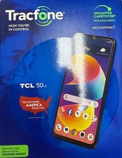 New TracFone TCL 50 LE 64GB 4G LTE Smartphone Gray (Fingerprint/Face Unlock)