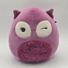 Squishmallows Aurura The Owl Plush 8" Stuffed Animal Toy 2023 Magenta Kellytoy