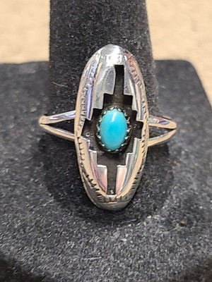 Chaco Canyon Elongated Shadowbox Dornröschen Türkis Ring