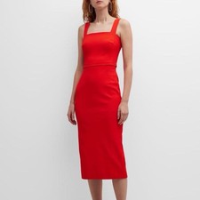 NWT Tory Burch Stretch Faille Dress in Goji Berry SIZE 2