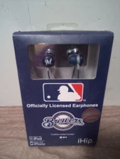 iHip Earphones Earbuds Milwaukee Brewers Wired NEW SEALED BOX