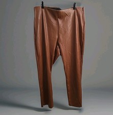 Old Navy Brown Faux Leather Skinny Pants High Rise Womens Size 20 Boho Classy