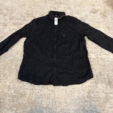 Express Slim Performance Black Button Up Shirt Size XL