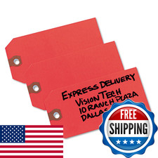 Avery Unstrung Tags 11.5 Pt. Stock 4-3/4 X 2-3/8 1000 Red Hang Tags 12345