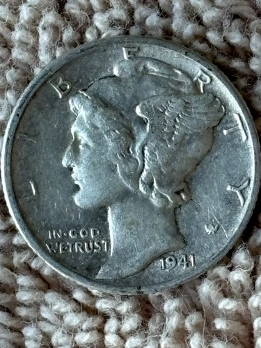 1941-D Mercury Dime Silver 10C Circulated Business Strike Uncertified US Coin 77