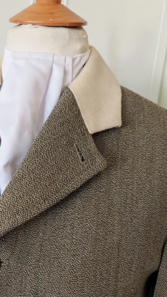 ABRIGO INMACULADO DE CAZA DE TWEED PARA HOMBRE MEARS A MEDIDA TALLA 44 - Imagen 2 de 4