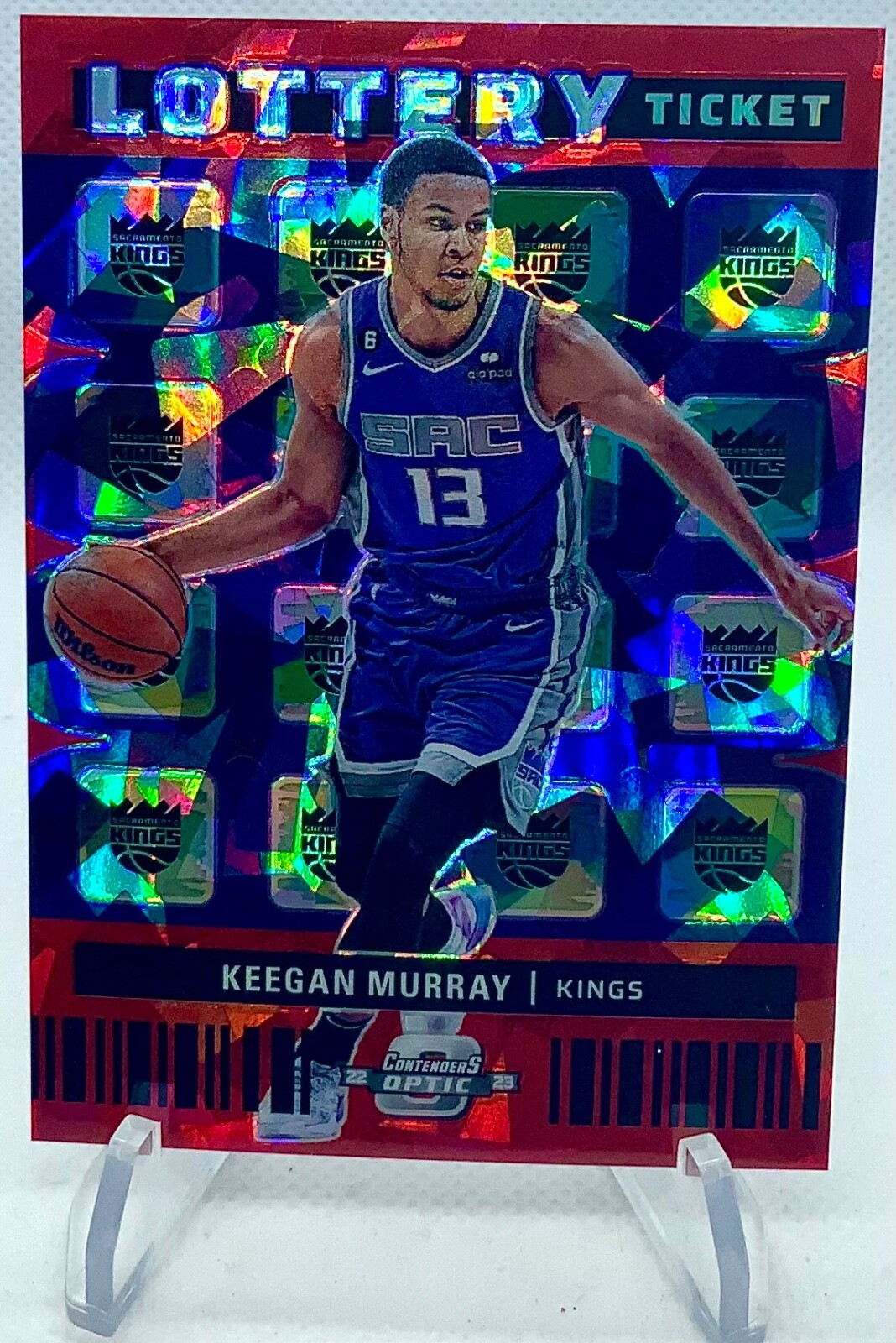 Keegan Murray 2022-23 Panini Contenders Optic Rookie Lottery Ticket Red Ice #4