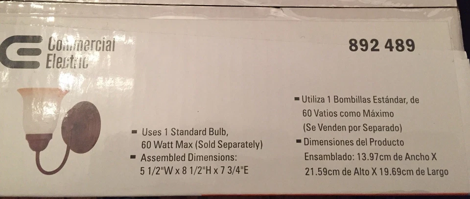 Commercial Electric Wall Sconce Nutmeg Finish Light W Tea Stained Glass 892 489 - Image 3 of 3