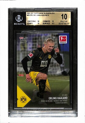 YOU PICK 2021-22 TOPPS NOW BUNDESLIGA #83 ERLING HAALAND - BGS 9, 9.5, or 10