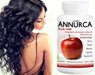 LINE@DIET ANNURCA PLUS HAIR Line@ 120 cps INCREMENTA i CAPELLI+Zinco-Rame-Biotina-Selenio
