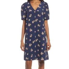 CHELSEA28 SHIFT DRESS WOMENS SIZE US S SMALL NAVY FLORAL NEW 
